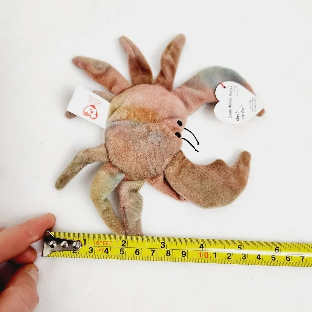 TY  teenie beanie babies Claude the crab stuffed animal